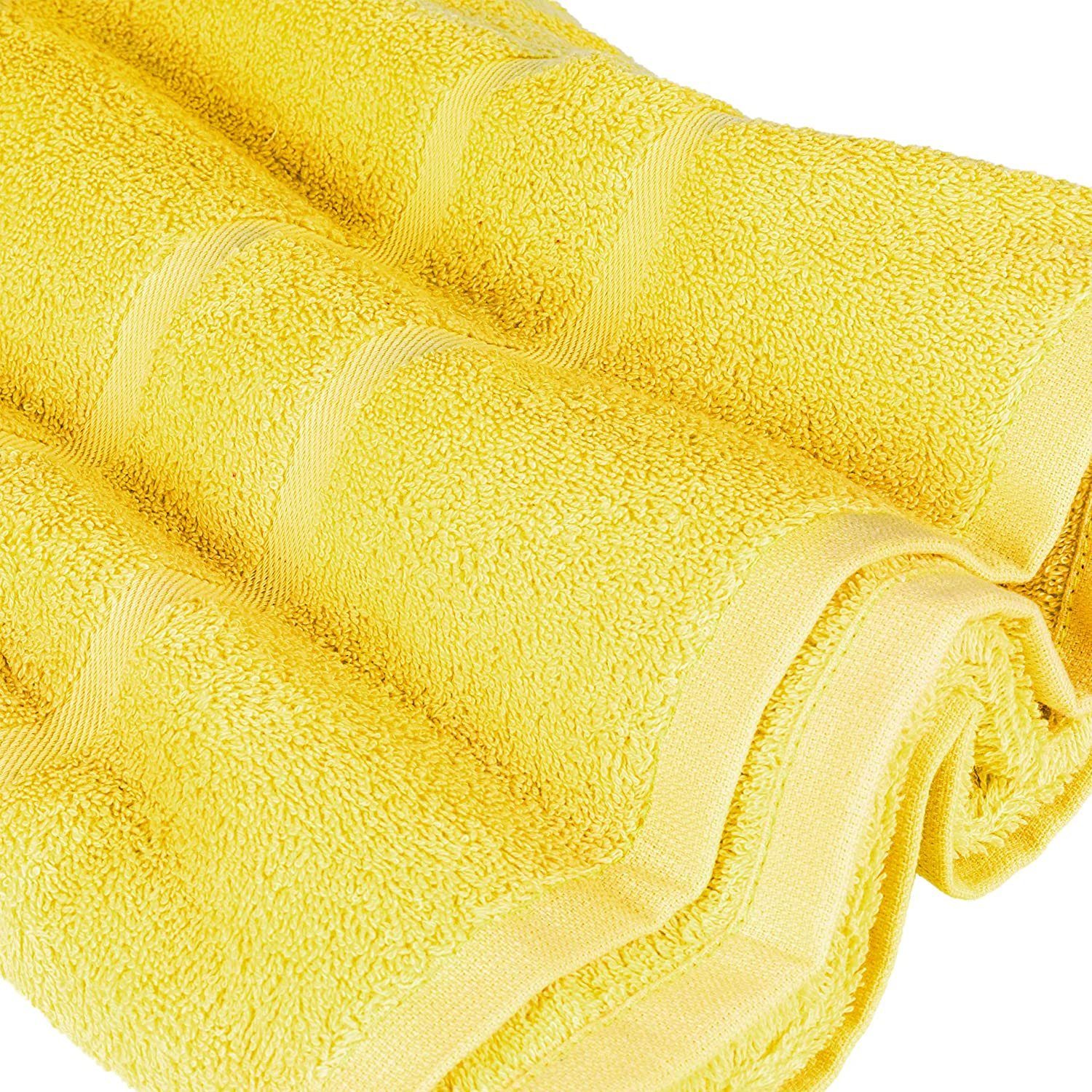 StickandShine Handtuch Handtücher Badetücher Saunatücher Duschtücher Gästehandtücher in Gelb – Bild 3 von 5