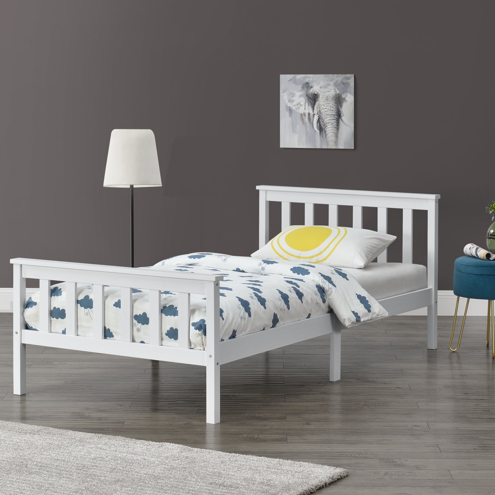 en.casa Holzbett, »Breda« Einzelbett Jugendbett mit günstig online kaufen