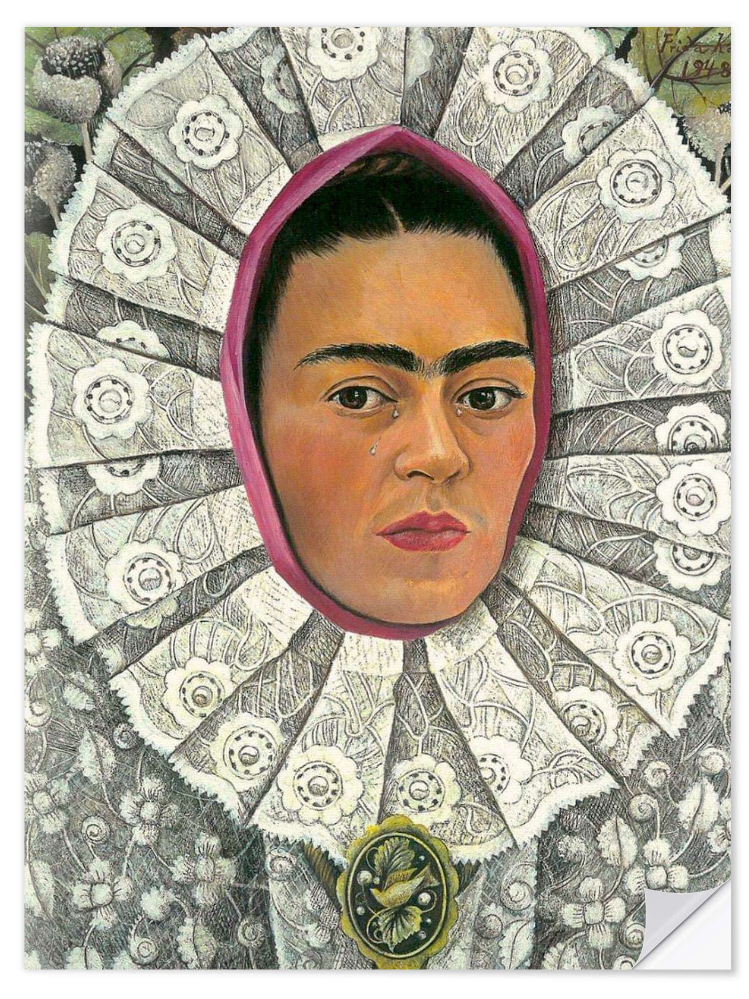Posterlounge Wandbild Selbstporträt als Tehuana, Frida Kahlo, erhältlich als Poster, Leinwandbild, Wandsticker oder Acrylglasbild