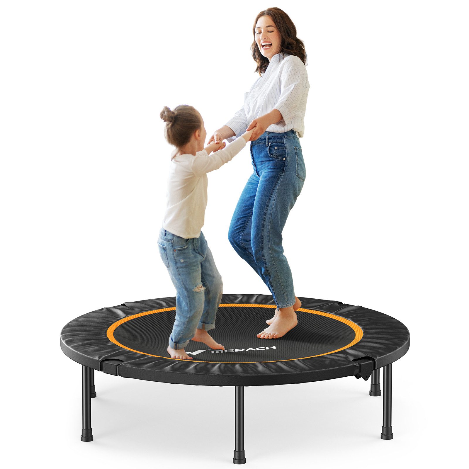 Fitnesstrampolin Fitness Trampolin, klappbar, leise und robuste, Trampoline bis 150 kg