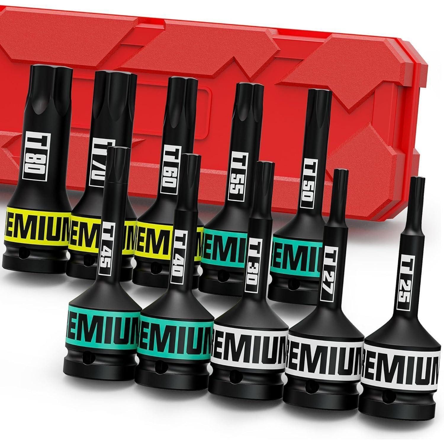 LuxusKollektion Stecknüsse Torx Steckschlüssel Satz 1/2 Zoll 10tlg