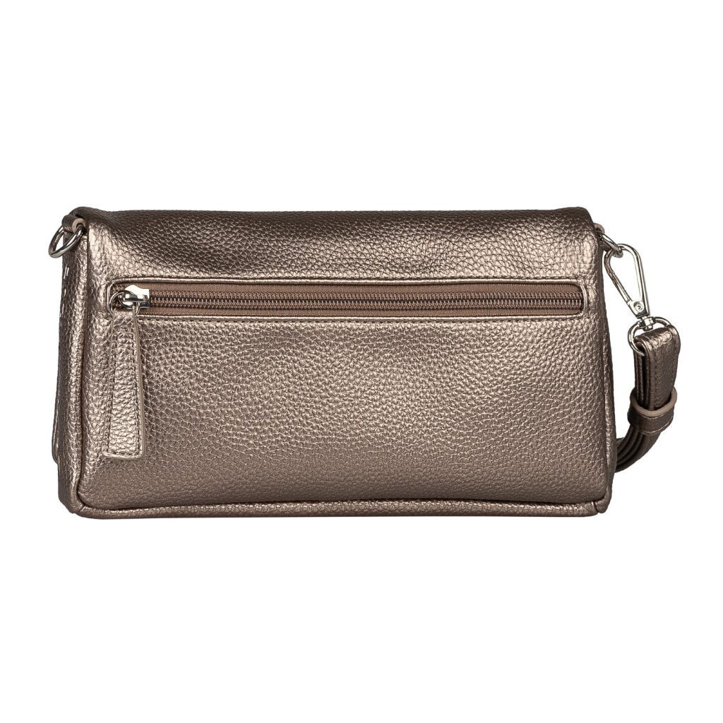 TOM TAILOR Abendtasche Xia, klares Design mit Logoprägung und fließender Silhouette in Lederoptik