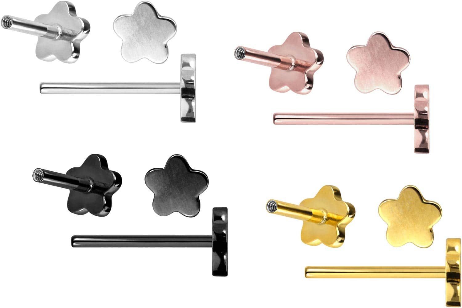 PIERCINGLINE Piercing-Set Titan Labret mit Innengewinde günstig online kaufen