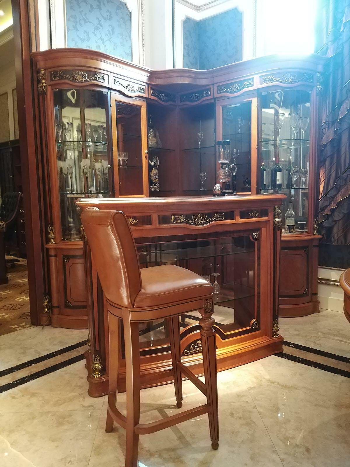 Vitrine Bar Stil Hausbar Schrank Bar Schränke Klassische Antik Barschrank JVmoebel