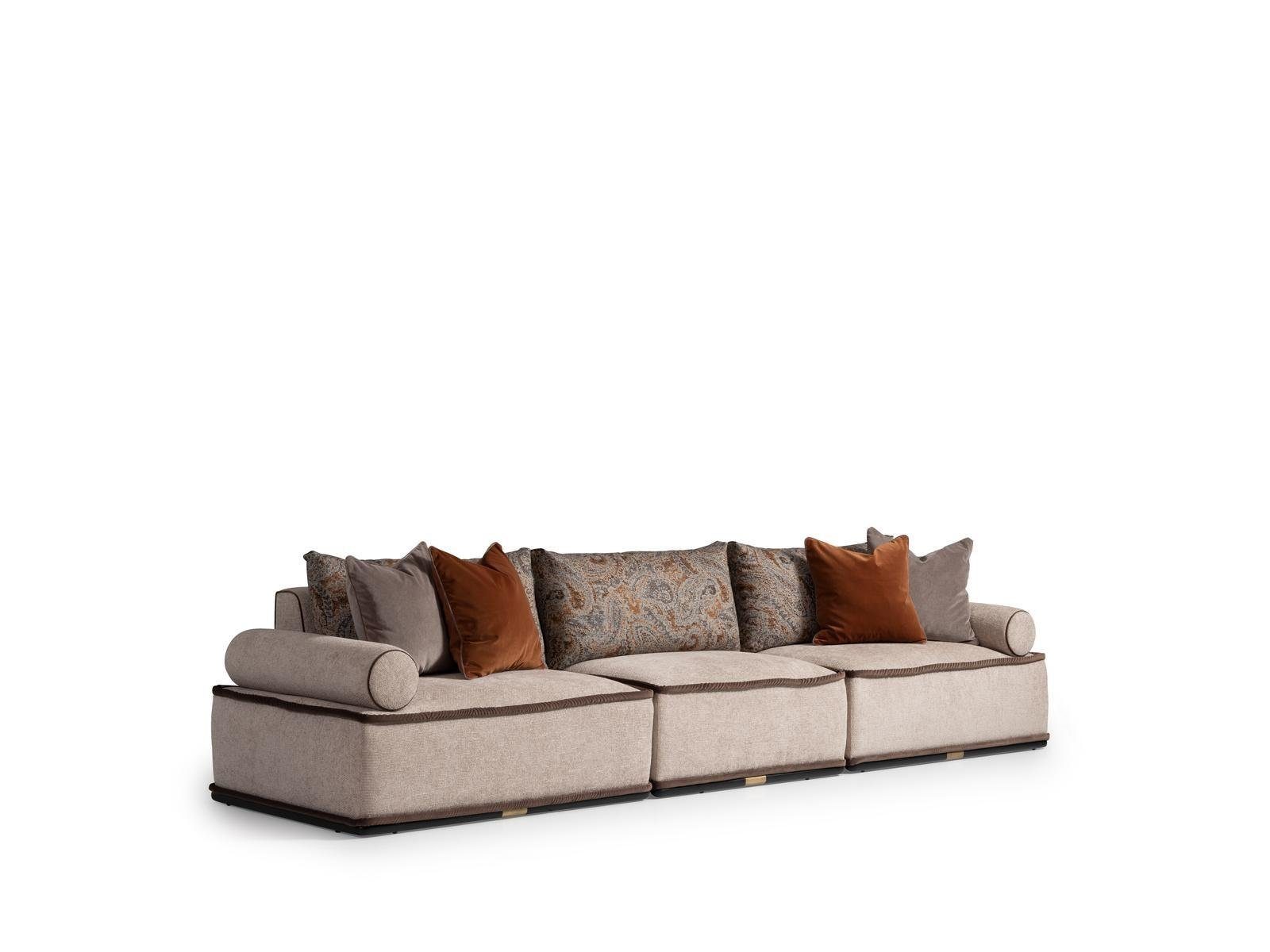 (5-St., RTV), Grau 4 + Sessel 2x Made Couch + + Garnitur Wohnzimmer-Set Großes in Couchtische Wohnzimmer JVmoebel Sitzer Tische, Set Sessel Europa 5tlg