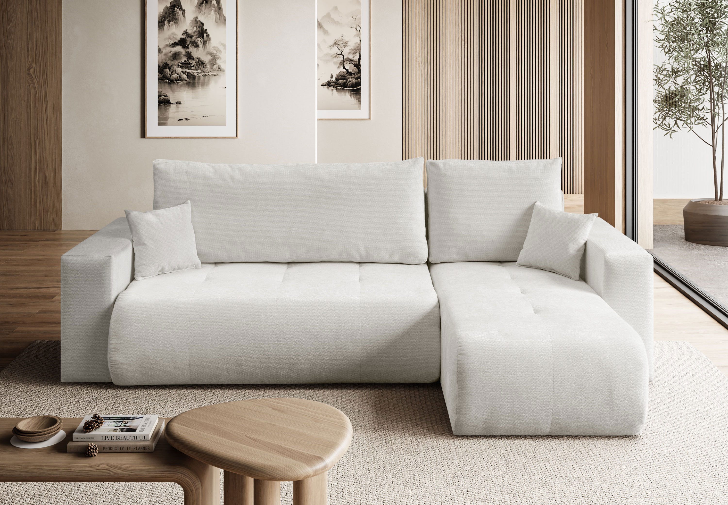 Lookway Ecksofa CLOUD mit Bettfunktion und Bettkasten, mit Bettfunktion und Bettkasten