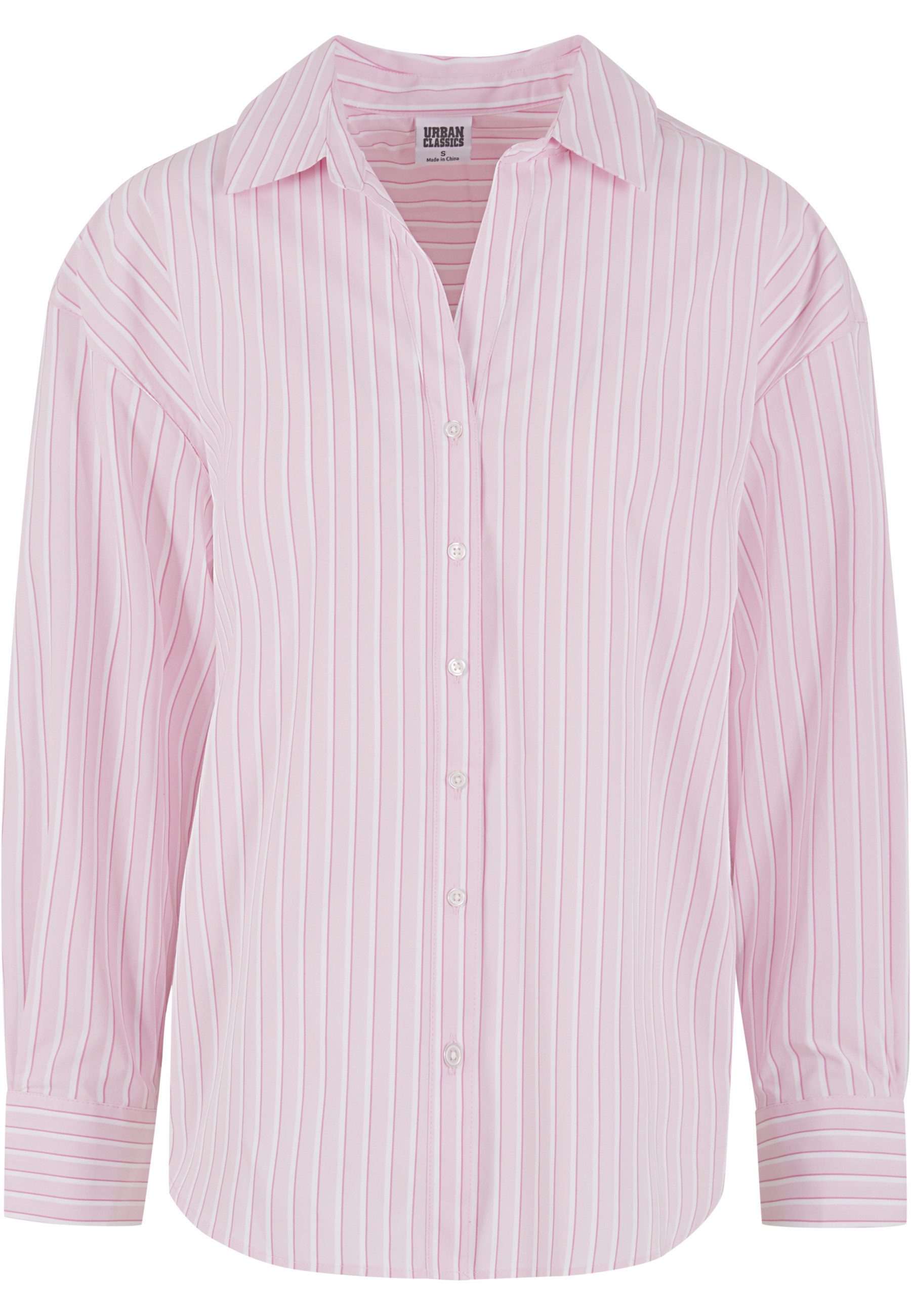 URBAN CLASSICS Klassische Bluse Urban Classics Ladies Oversized Striped Blouse