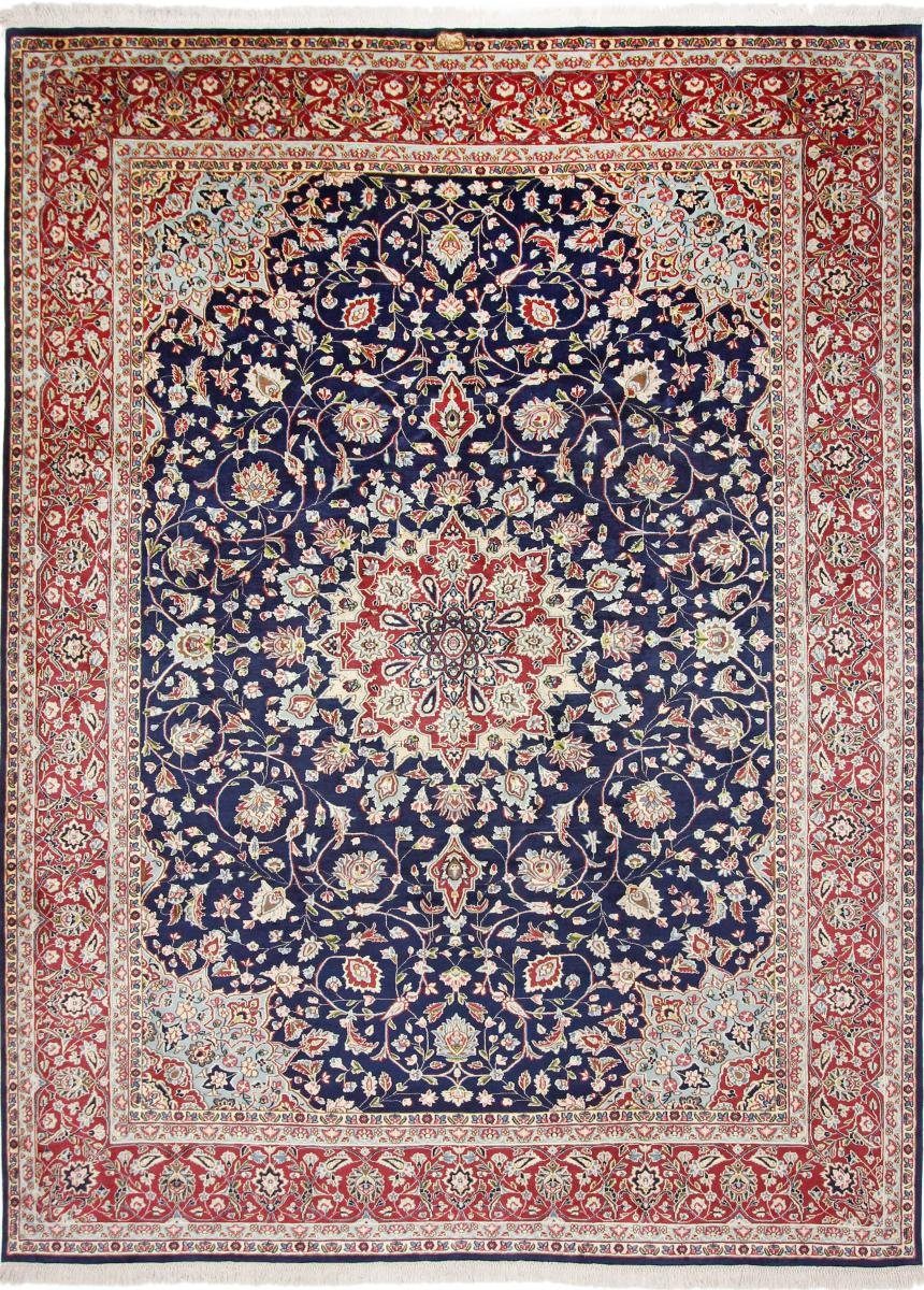 Orientteppich Yazd 243x363 Handgeknüpfter Orientteppich / Perserteppich, Nain Trading, rechteckig, Höhe: 12 mm