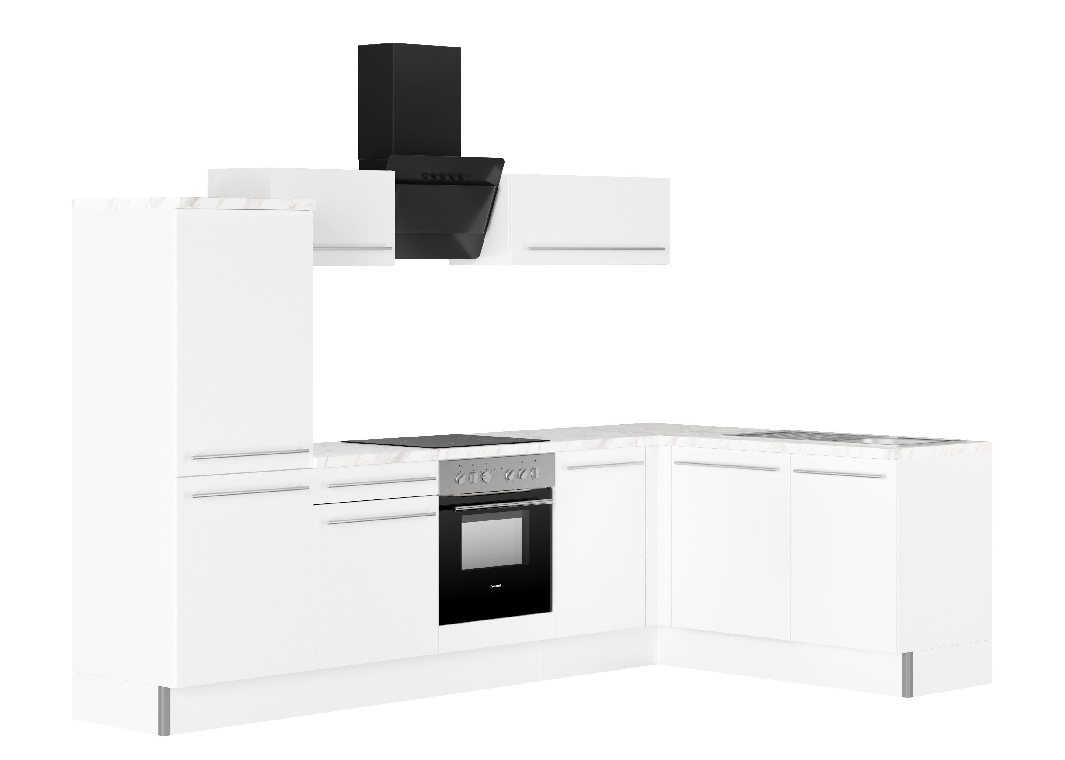 KOCHSTATION Küche KS-Bern2, Stellmaße 295 x 175 cm, wahlweise mit E-Geräten