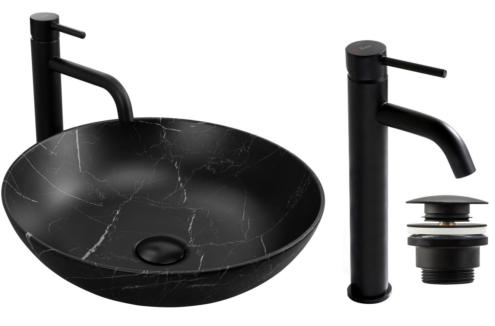 GTM Design Aufsatzwaschbecken Modern Waschbecken ohne Hahnloch Elegant, Ova günstig online kaufen