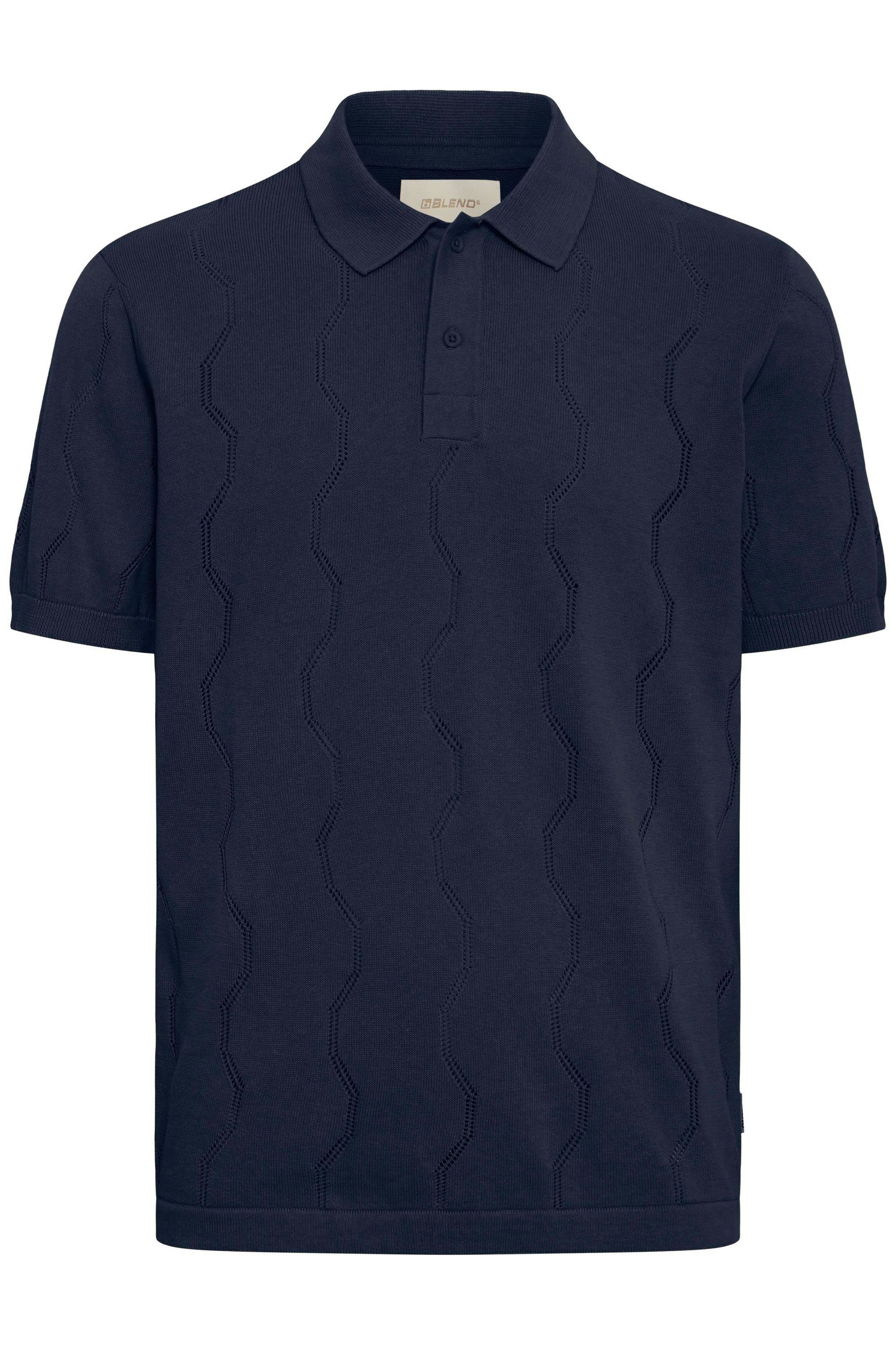 Blend Poloshirt BHDuran Knit (1-tlg) Modernes Poloshirt mit Lochstrickmuster
