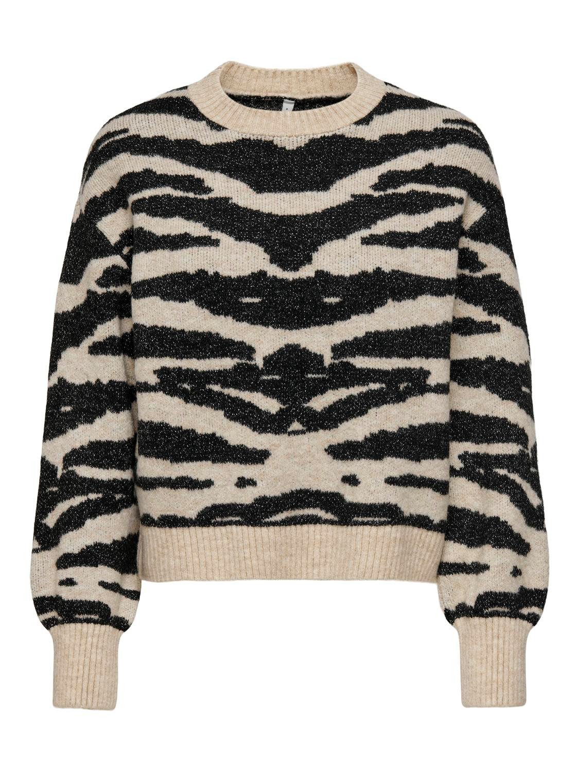 Rundhalspullover ONLAMBER LS JQ O-NECK GLITTER KNT