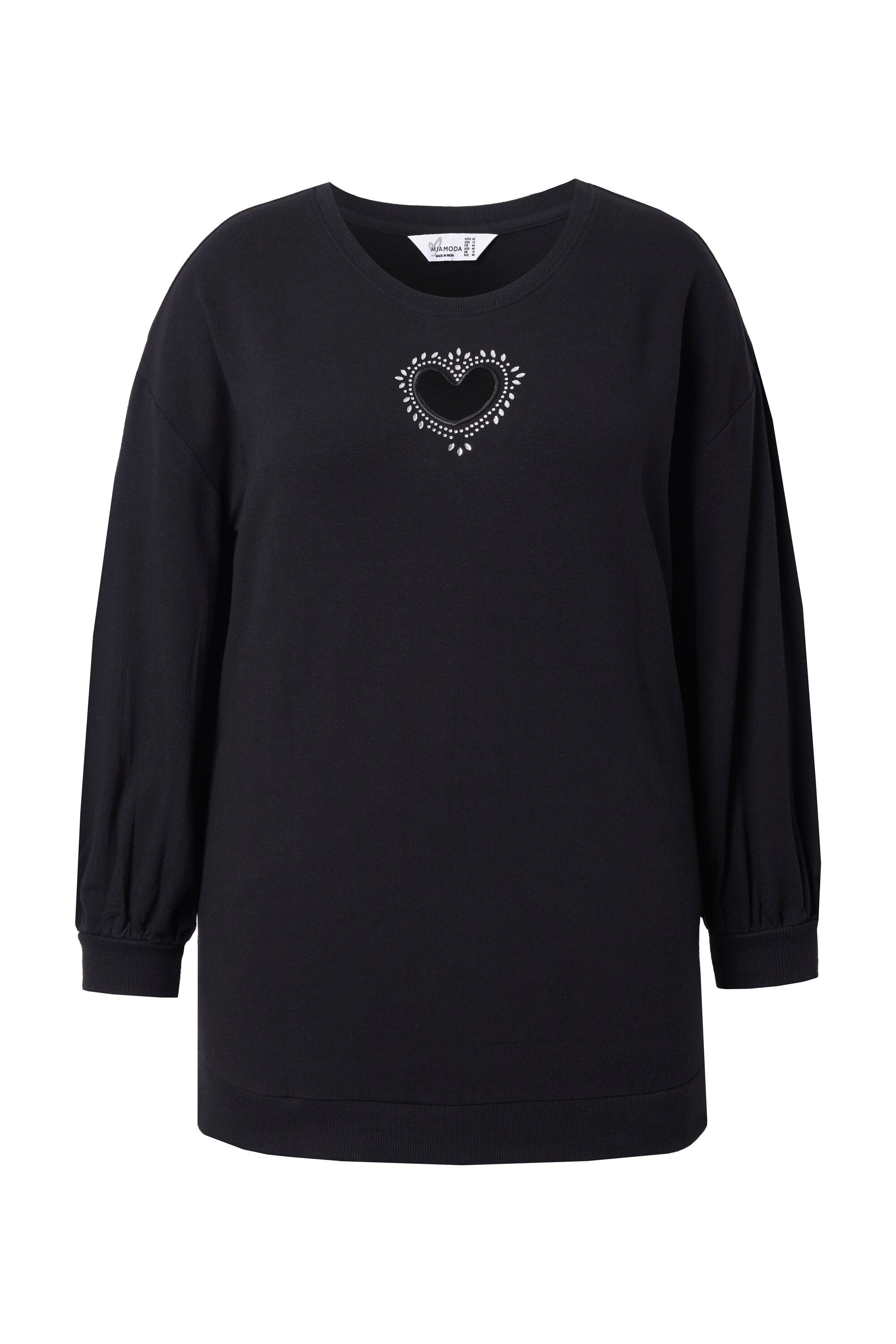 MIAMODA Sweatshirt Sweatshirt Herz-CutOut Ballon-Langarm günstig online kaufen