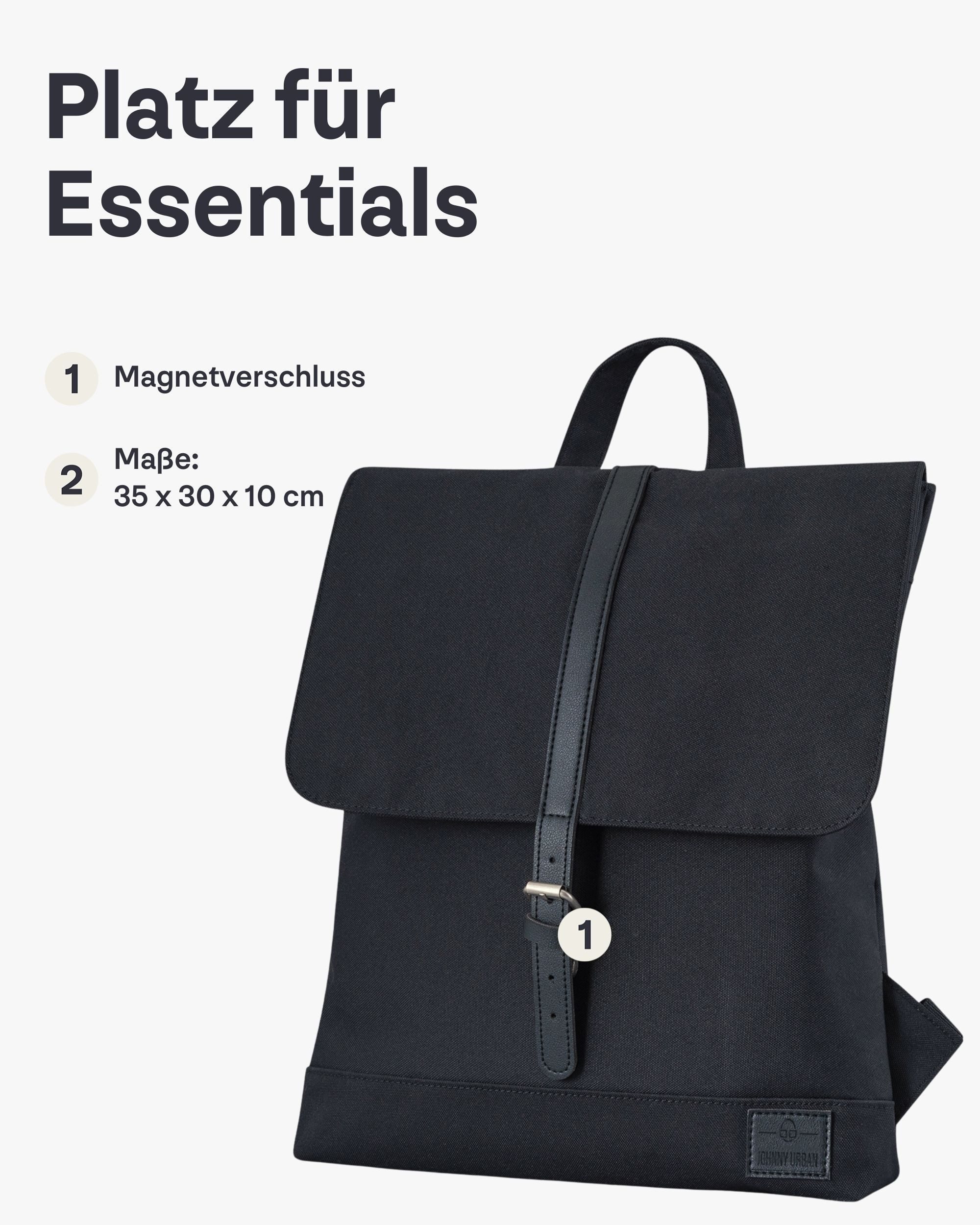 Johnny Urban Cityrucksack MIA Rucksack Damen, Tagesrucksack, Vordertasche, Laptopfach, Wasserabweisend