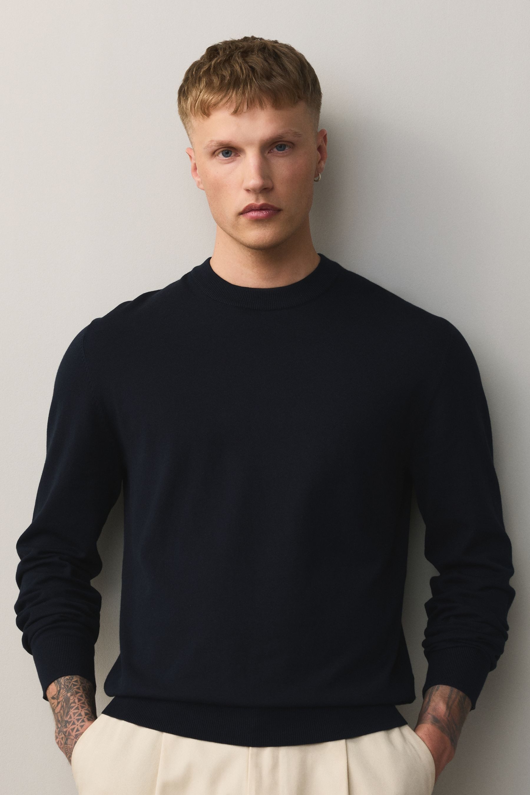 Next Strickpullover Regular Fit Rundhals-Pullover, 2er-Pack (2-tlg)