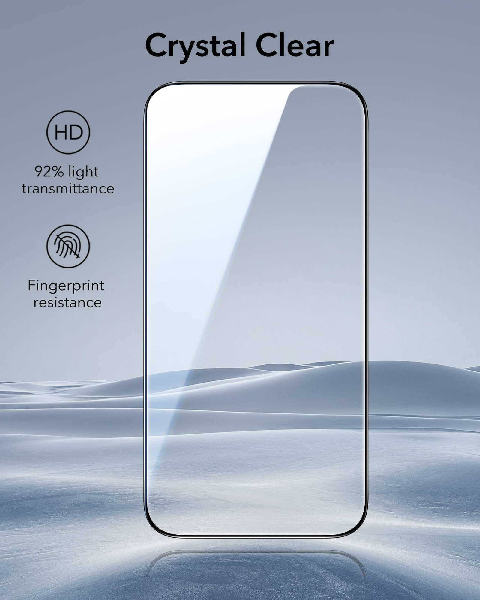 ESR Displayschutzglas Tempered-Glass Displayschutz für iPhone 17 Pro, UltraFit Aufbringhilfe, Kratzfest, gehärtetes Glas – Bild 4 von 5