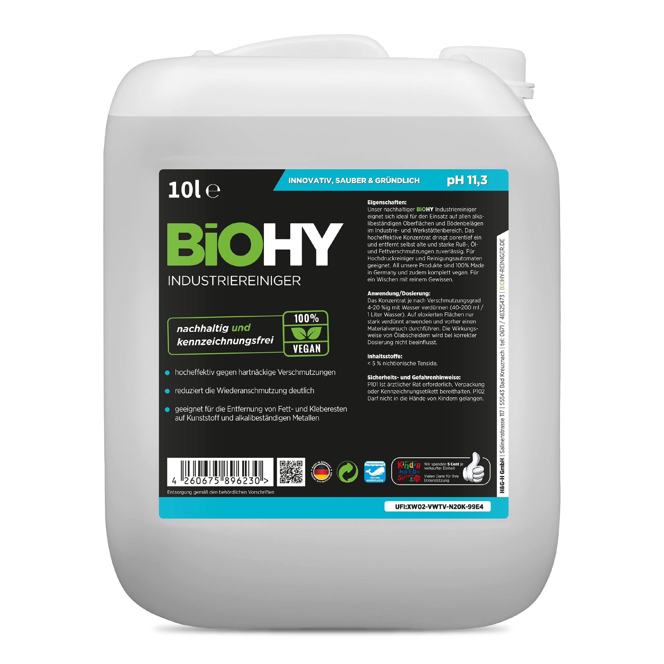 BiOHY Industriereiniger 1 x 10 Liter Kanister Allzweckreiniger (1-St)