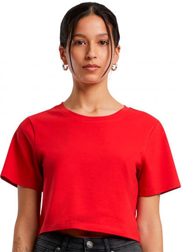 Build Your Brand Rundhalsshirt Damen Cropped günstig online kaufen