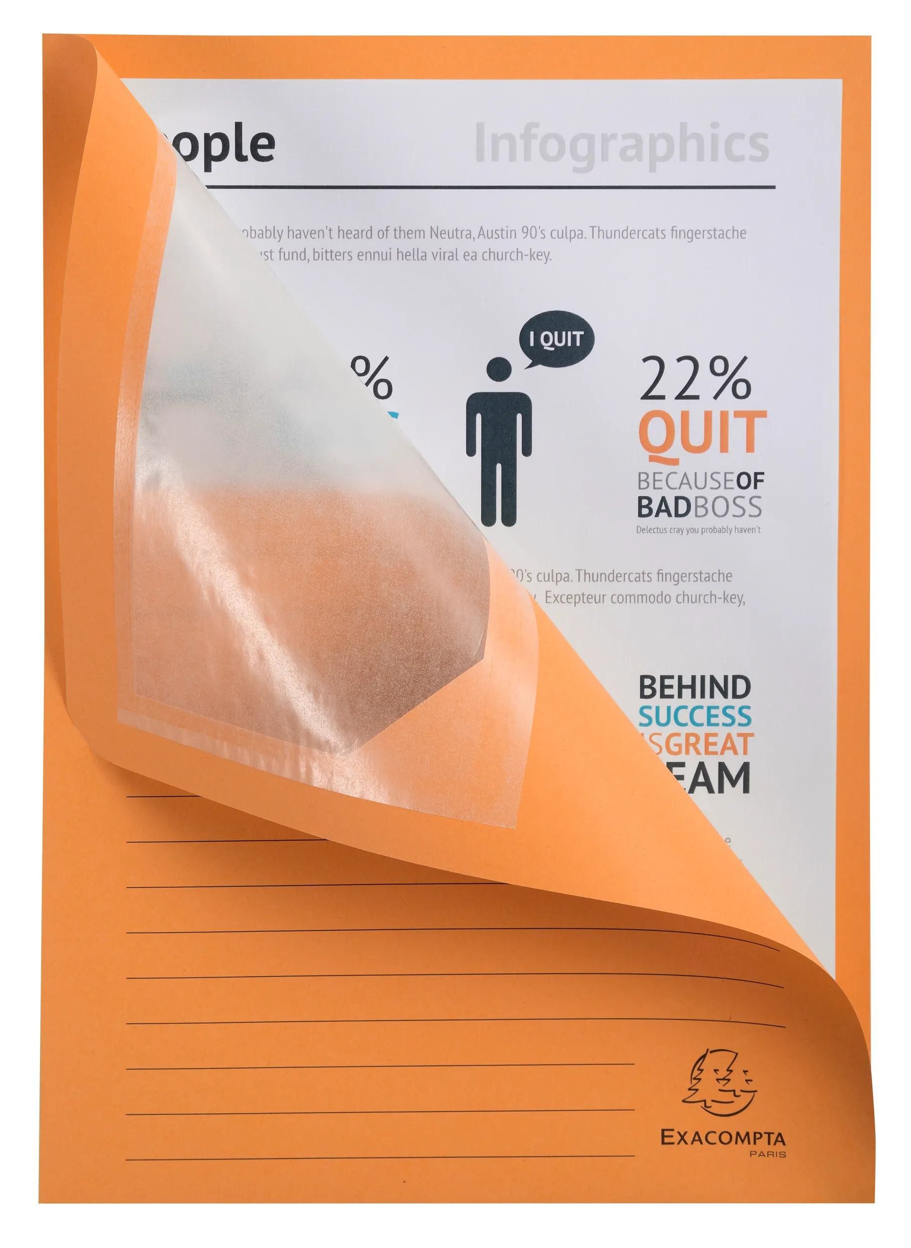 Thumbnail - EXACOMPTA Organisationsmappe 4x 100 Fenstermappen, A4, 160g, plastikfrei - Orange - 50104E, Window folders