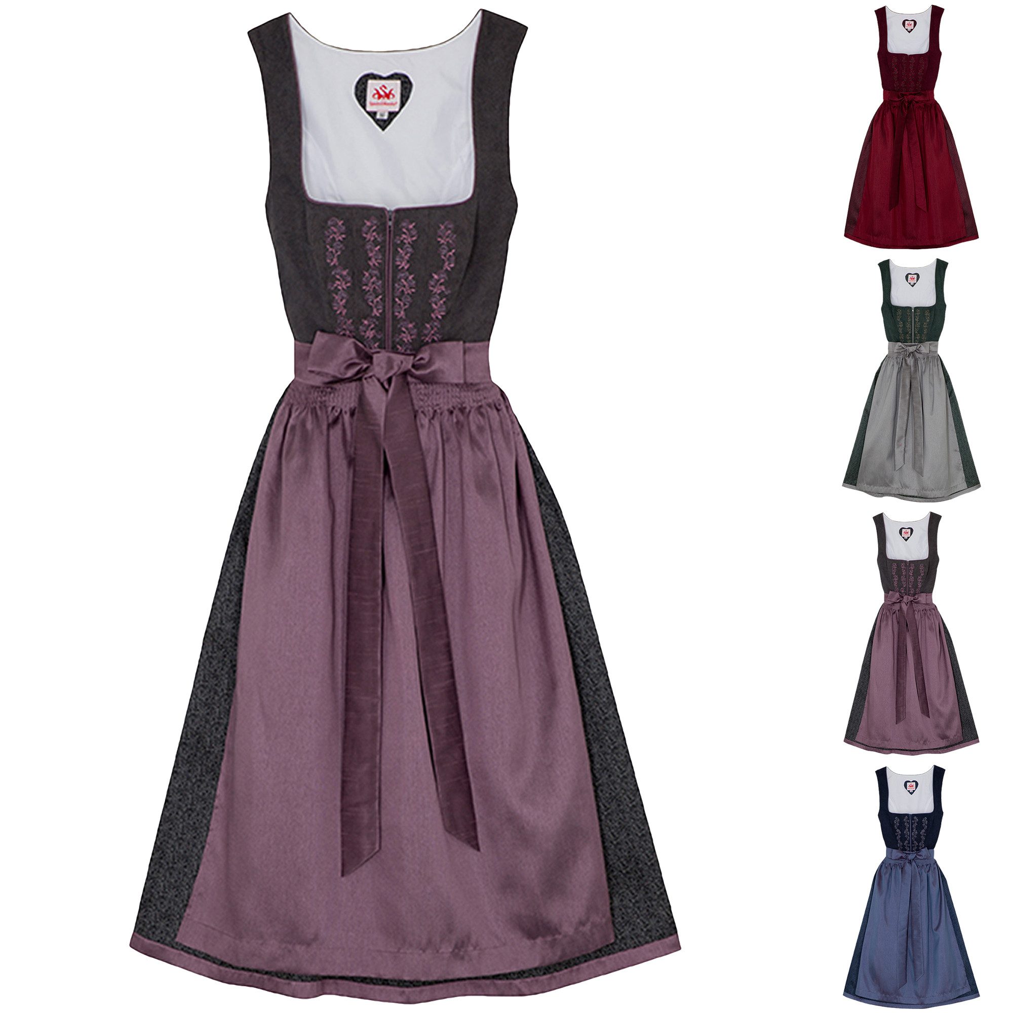 Spieth & Wensky Dirndl Ephyra-Dirndl Ephyra 2-teiliges Midi-Dirndl Kleid Di günstig online kaufen