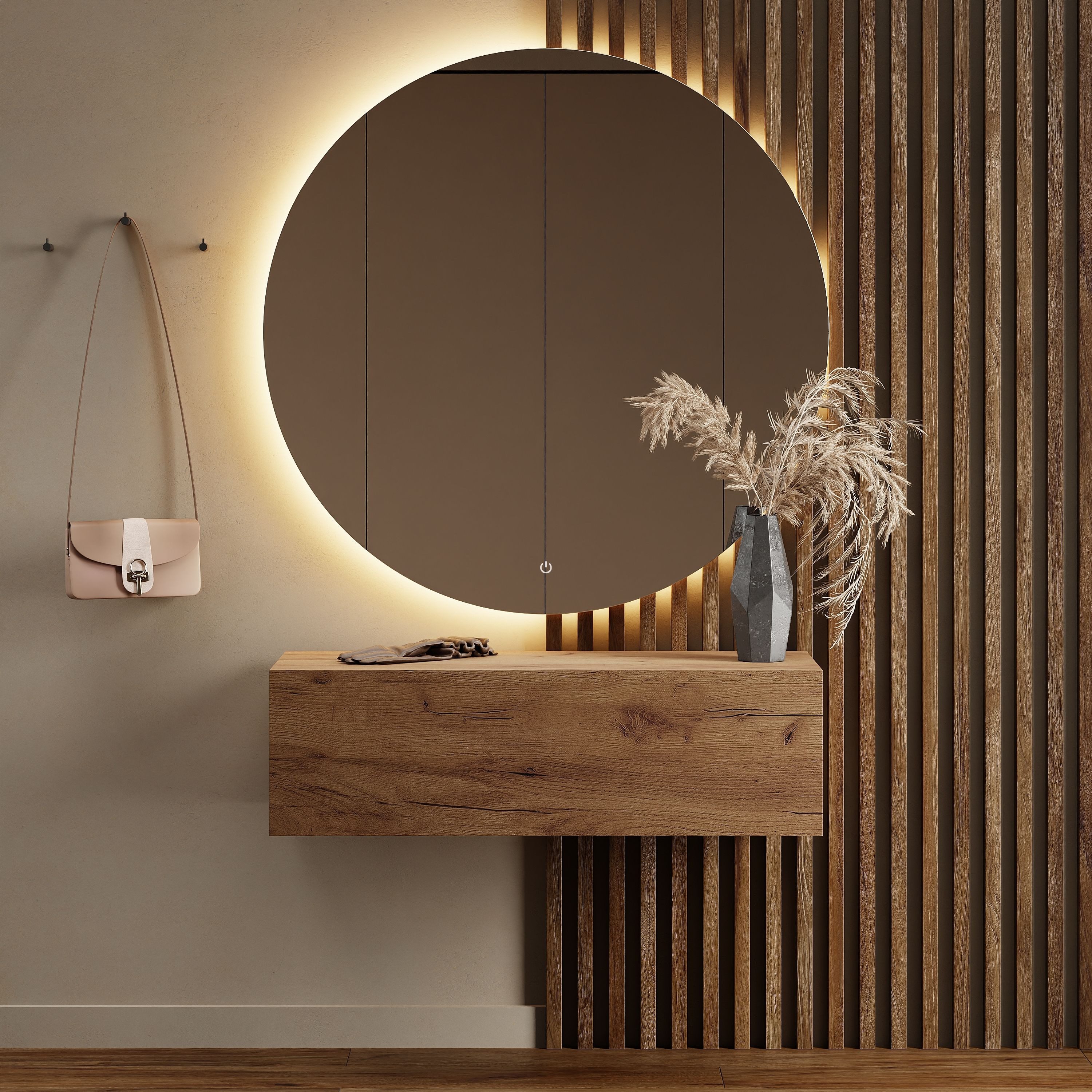 Planetmöbel Garderoben-Set Hängeschrank WEST 100 cm gold eiche, (Garderoben günstig online kaufen