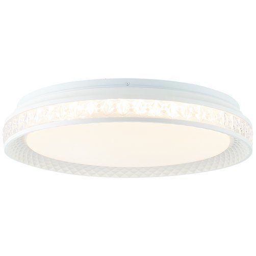 Brilliant LED Deckenleuchte Burlie, LED wechselbar, Farbwechsler, Ø 39 cm, Tuya-App, Metall/Kunststoff, transparent/weiß | Deckenlampen