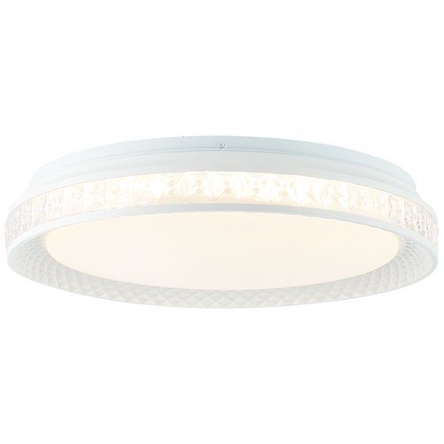 Deckenleuchte transparent/weiß Metall/Kunststoff, cm, 39 Ø Tuya-App, LED wechselbar, Farbwechsler, LED Brilliant Burlie,