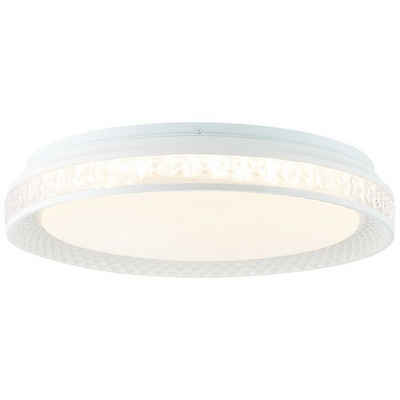 Brilliant Leuchten LED Deckenleuchte Burlie, LED wechselbar, Farbwechsler, Ø 39 cm, Tuya-App, Metall/Kunststoff, transparent/weiß