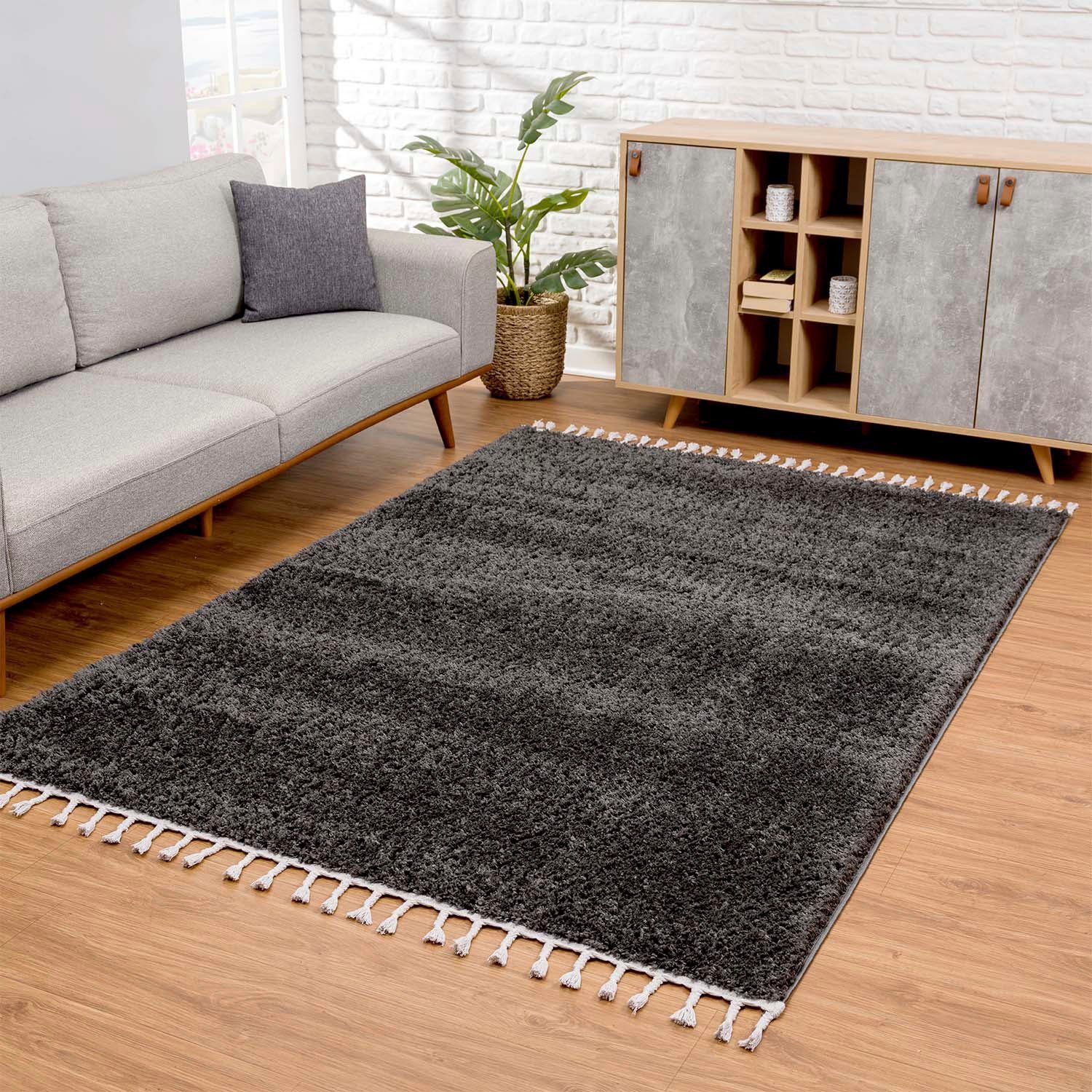 Carpet City Hochflor-Teppich Pulpy 100, rechteckig, günstig online kaufen