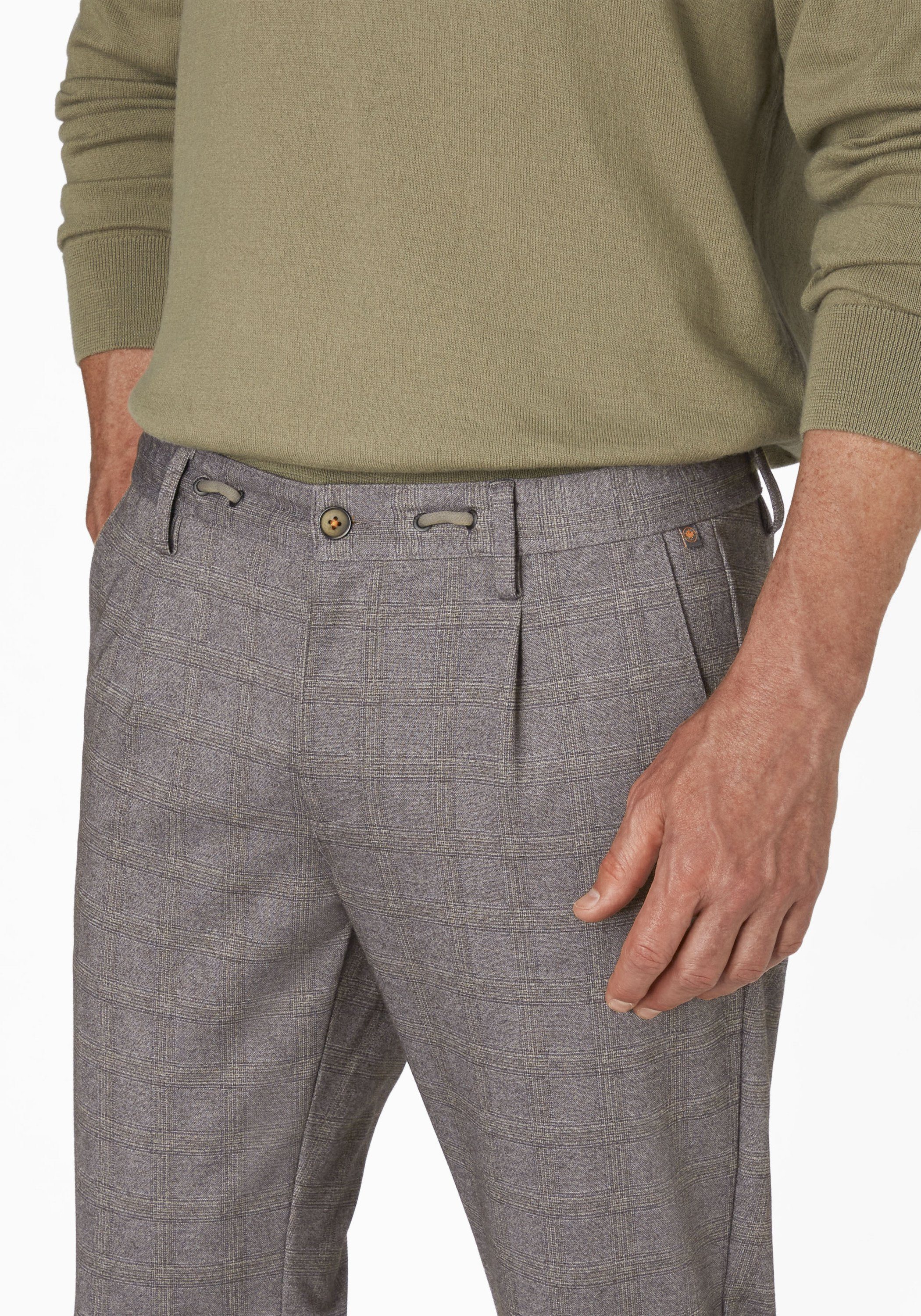 Redpoint Jogg Chinohose mit Slim-Fit COLWOOD Stoffhose Stretch check grey