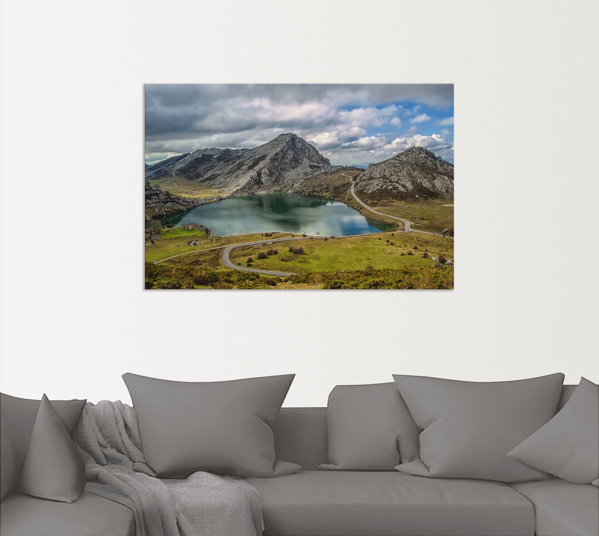 Wandaufkleber versch. St), Leinwandbild, de Lago Größen Berge Artland Covadonga, Wandbild (1 Asturien, Alubild, als Poster oder in