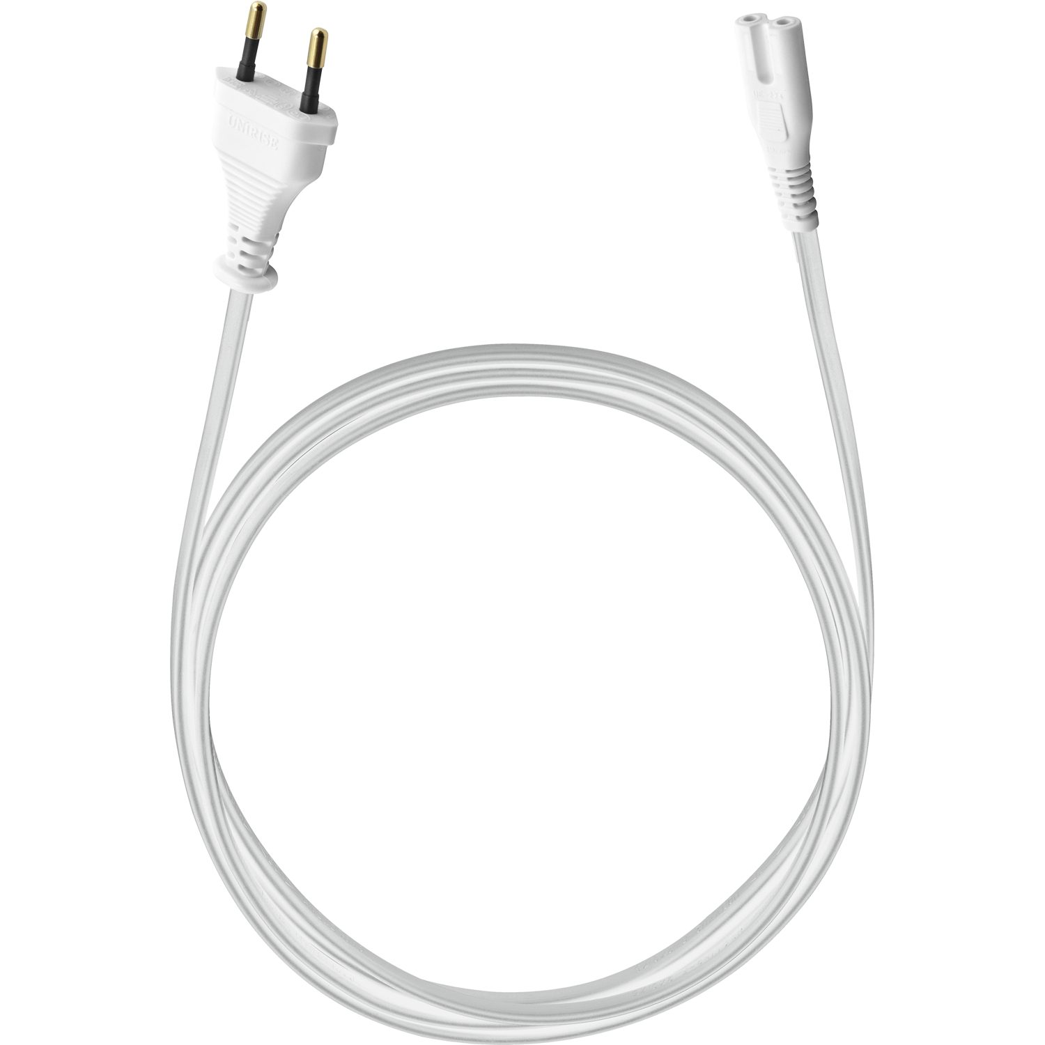OEHLBACH Powercord C7 Premium Netzkabel Netzkabel, Kleingerätestecker CEE7/16, C7 Buchse (150 cm), VDE geprüft, Hoher Leiterquerschnitt