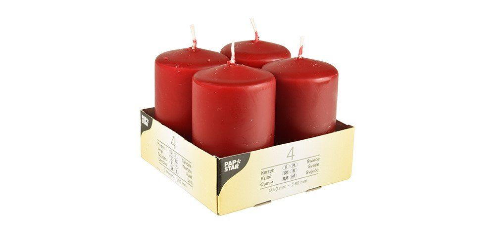 PAPSTAR GmbH Stumpenkerze 4 Stumpenkerzen Ø günstig online kaufen