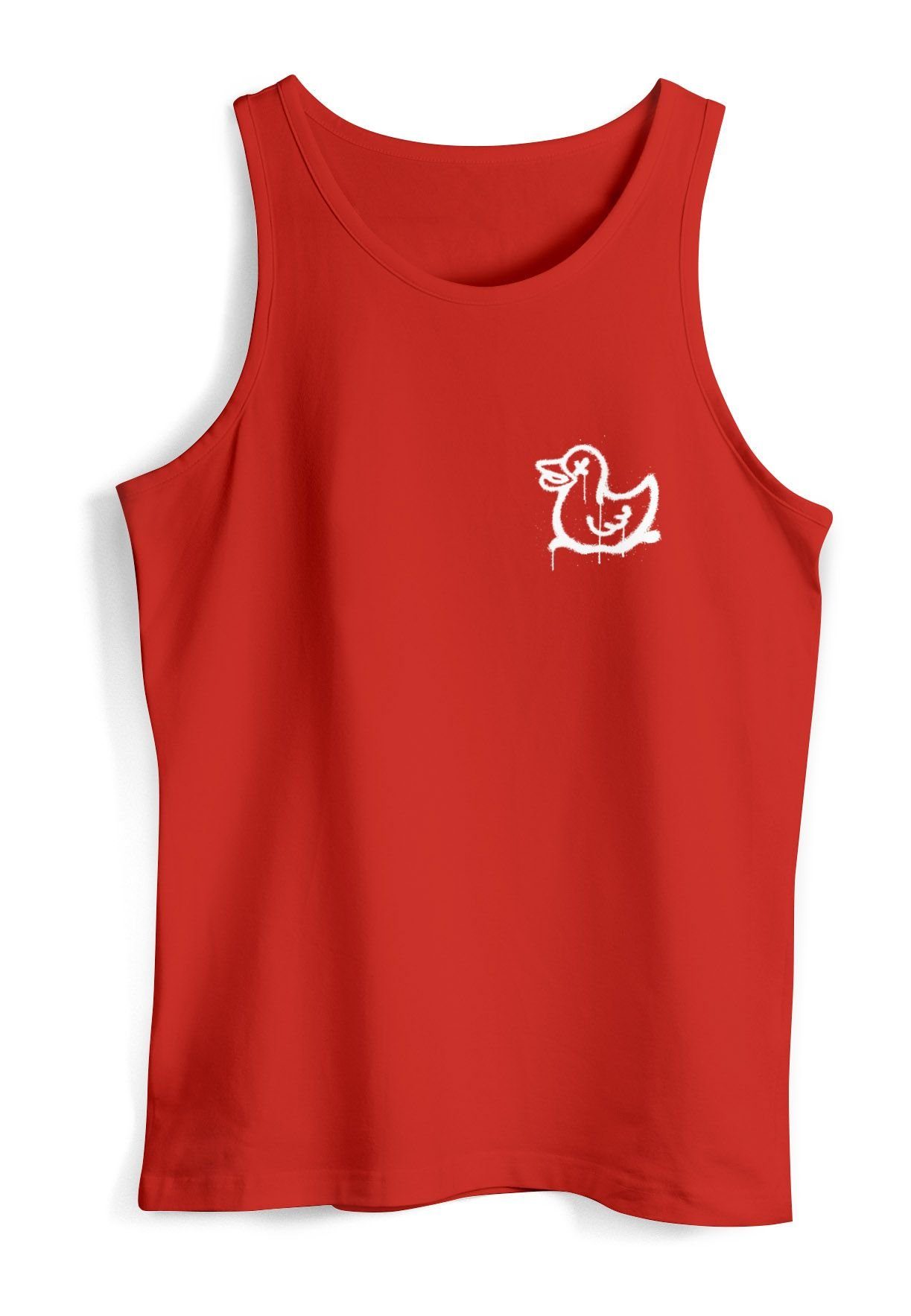 Neverless Tanktop Neverless® Herren TankTop Aufdruck Drippy Duck Ente