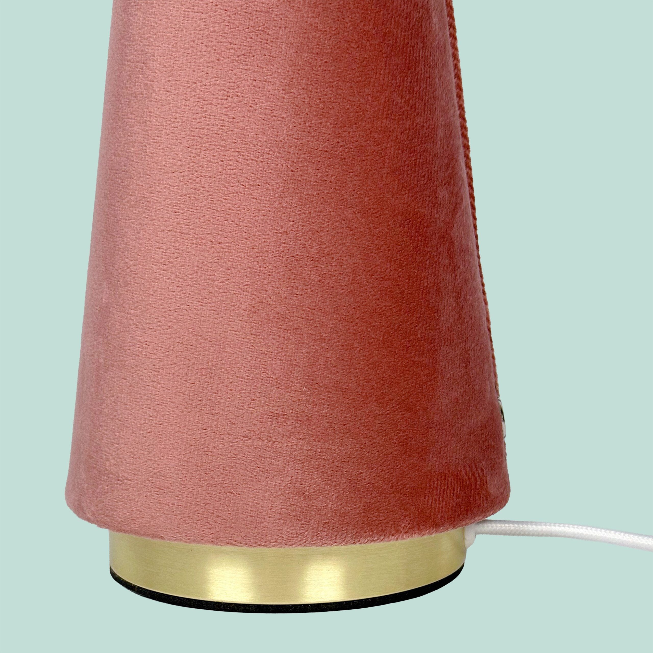 relaxdays Nachttischlampe Tischlampe mit Samtschirm, Ein-/Ausschalter, ohne Leuchtmittel, A – Bild 5 von 5