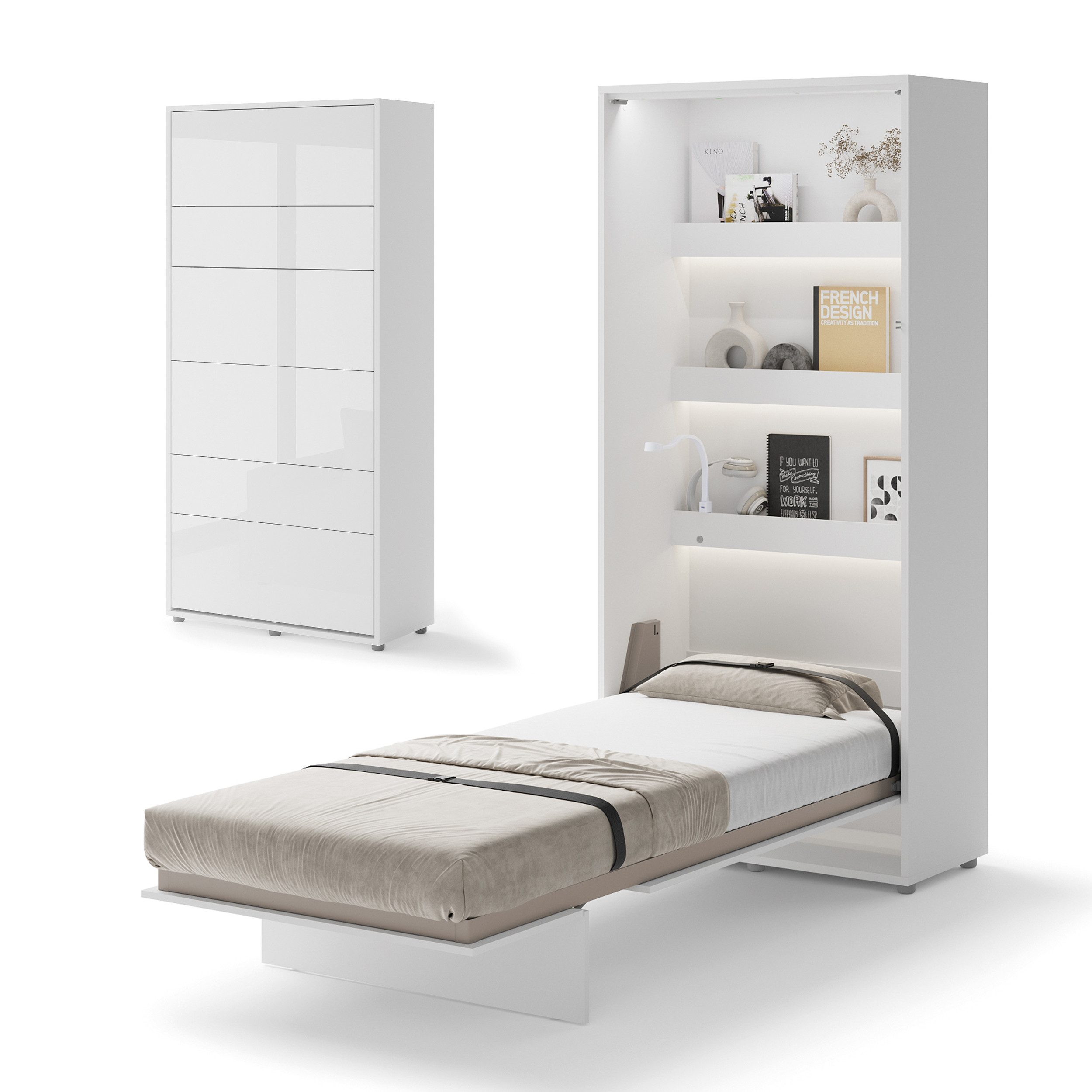 Compleo Schrankbett Vertical Wandklappbett Lenart Bed günstig online kaufen