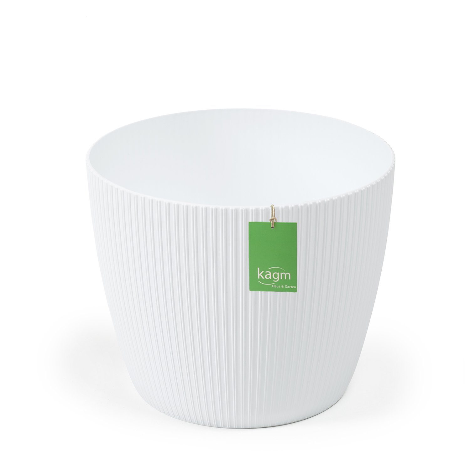 KAGM Blumentopf Übertopf Pflanztopf Rillenoptik Kunststoff UV-beständig günstig online kaufen