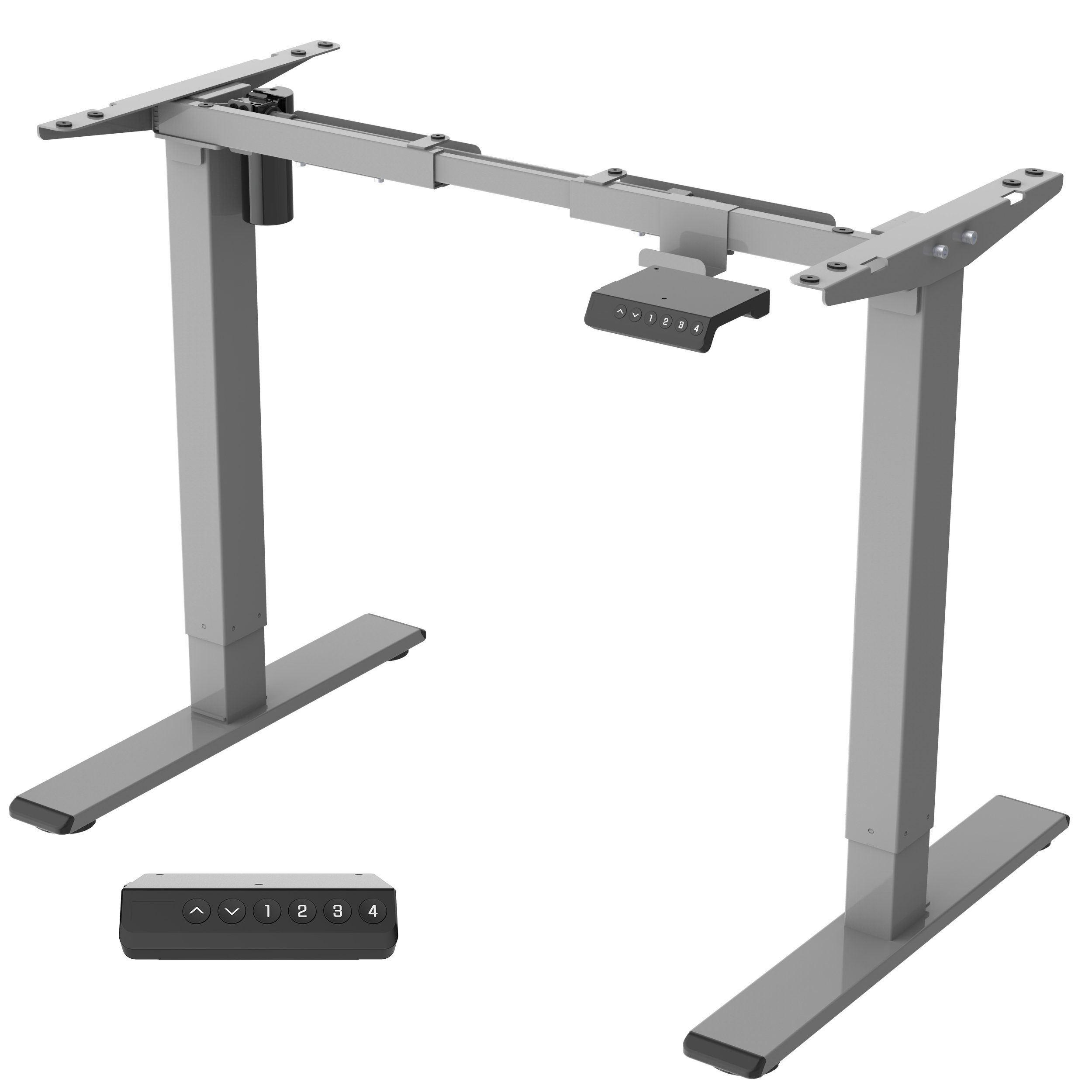 FLEXISPOT Schreibtisch EG1/EF1/EP1 (1-St), Elektrisch höhenverstellbares Tischgestell EF1, grau/schwarz/weiß