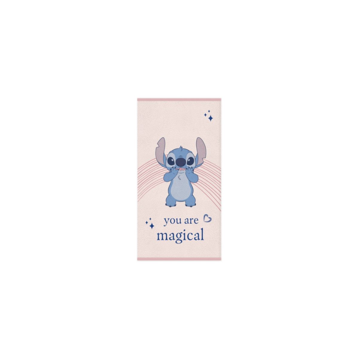 Disney Duschtuch Stitch Mädchen, Frottee (1-St), Handtuch, Badehandtuch, Badetuch, Strandtuch, Frotteehandtuch