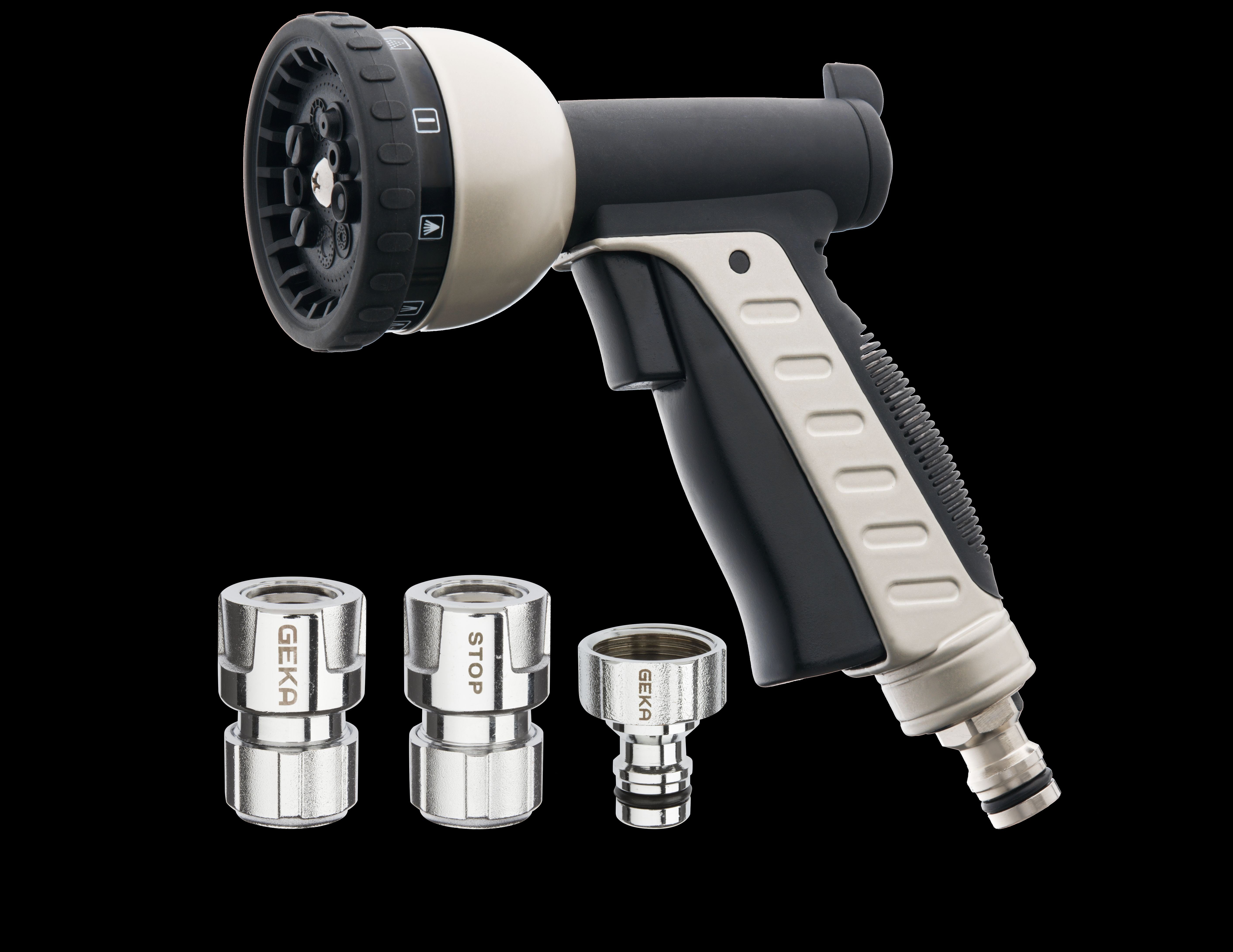 Schlauchadapter GEKA plus Starterset Multibrause 10S 10 Strahlarten