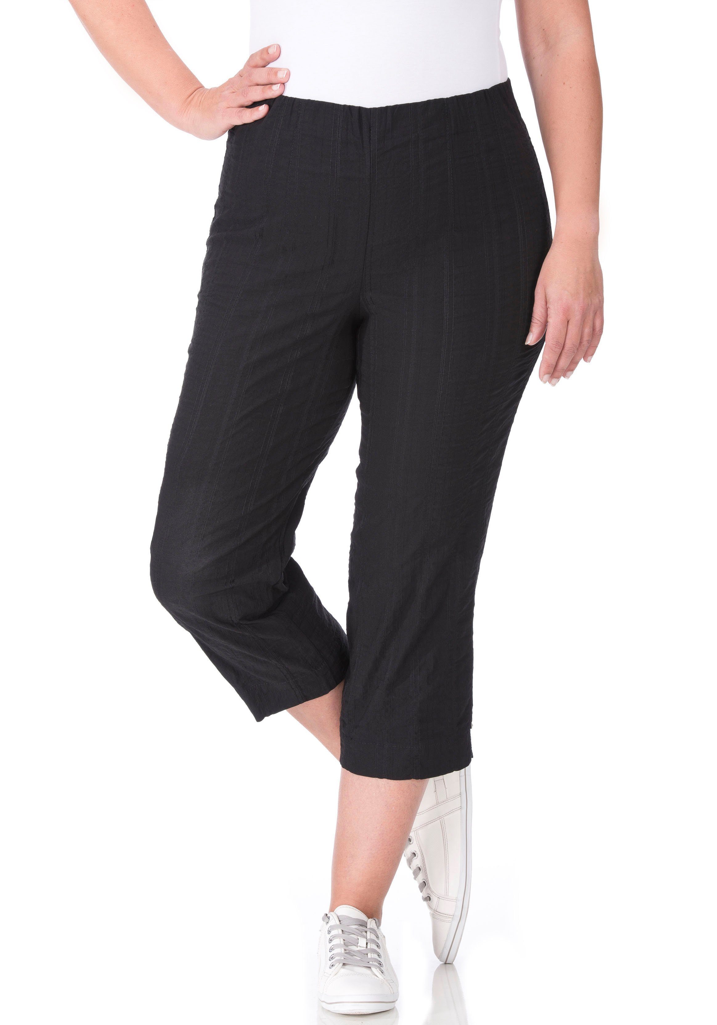 KjBRAND Caprihose Susie Capri Wash & Go bügelfrei schwarz | Stretchhosen