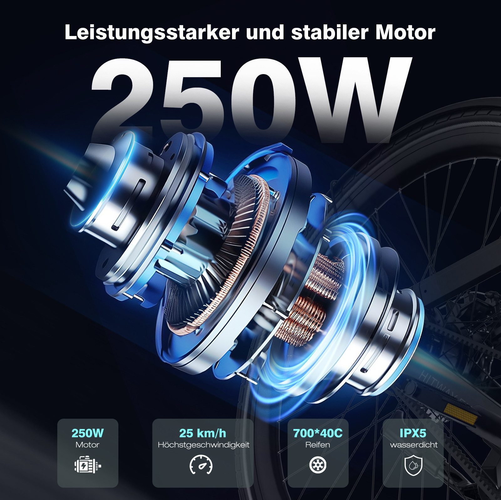 HITWAY E-Bike Cityrad 29 Zoll Elektrofahrrad mit 4G-GPS-Tracking, Max. 70km Reichweite, 1 Gang, Kettenschaltung, Samsung Akku Smart E-Citybike, Diebstahlschutzsystem & IPX5