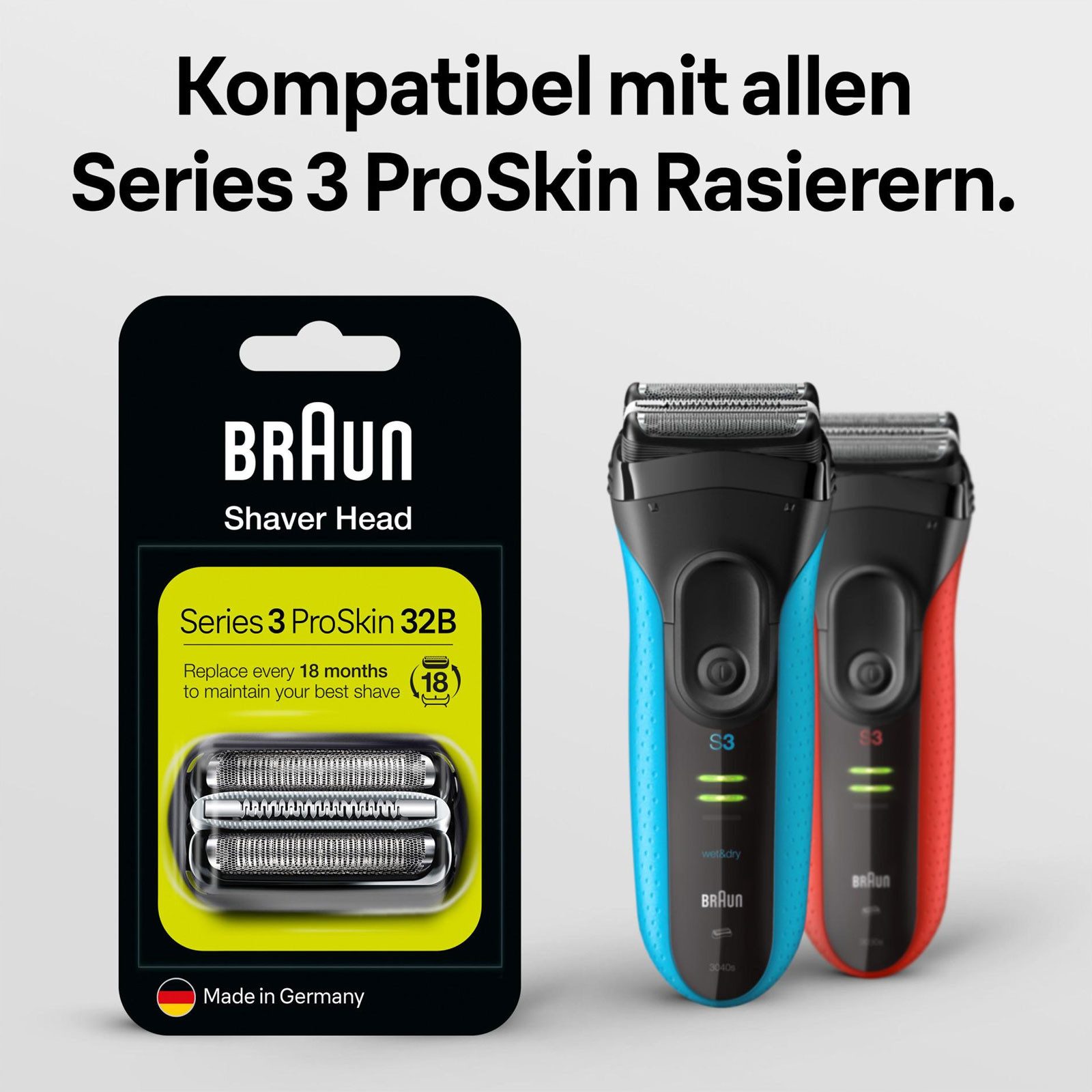 Braun Ersatzscherköpfe KP 32B Kombipack