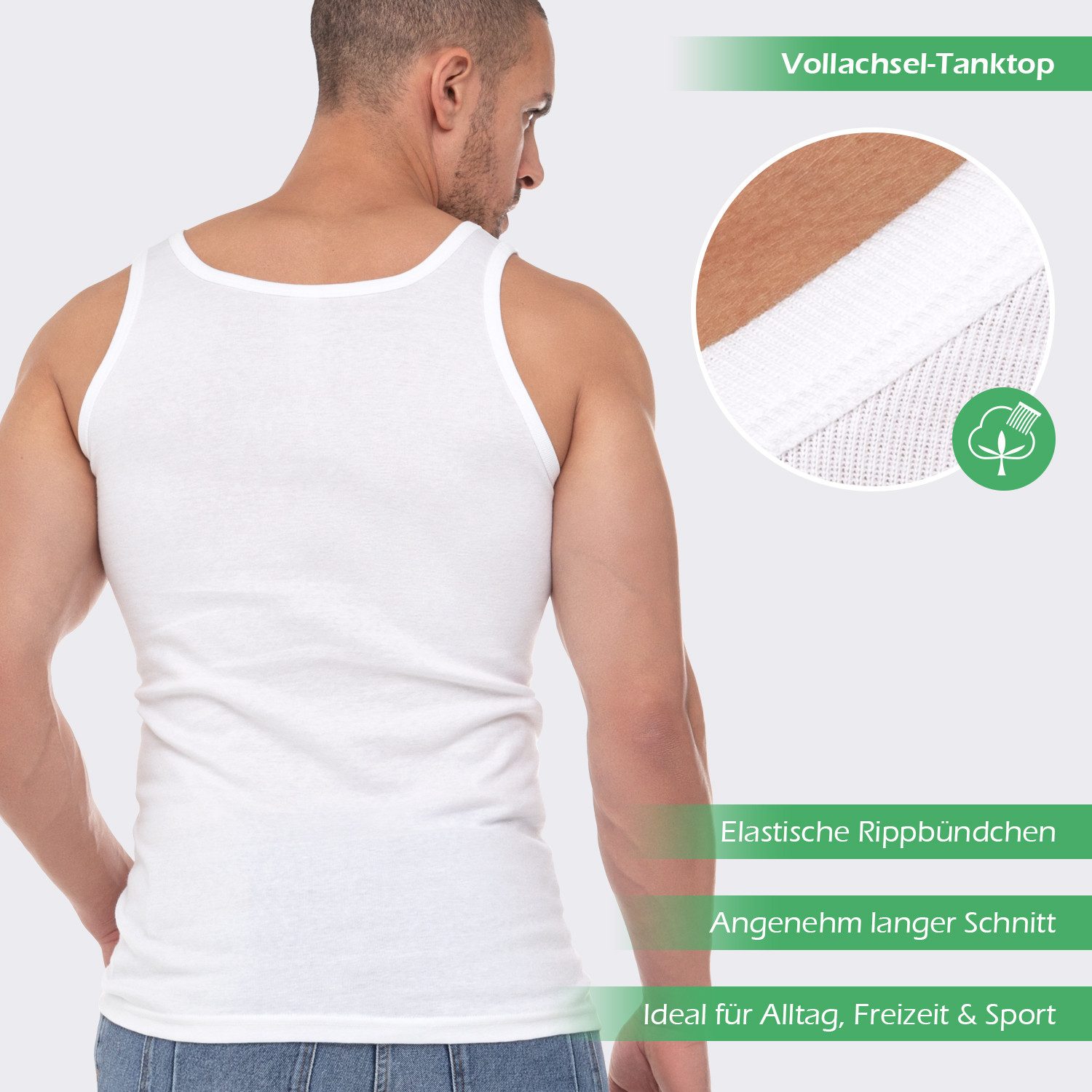 celodoro Unterhemd Herren Business Tank Top Achselhemd aus Baumwolle