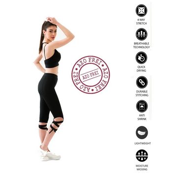 3/4-Leggings Capri Leggings Damen fitness laufen yoga leggings streetwear hose Capri Tights