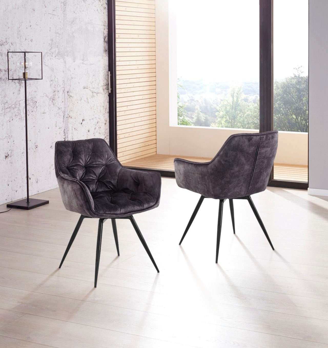 HELA Esszimmerstuhl Mara (Set, 2 St), Drehstuhl, Teddy Bezug, Webstoff oder günstig online kaufen