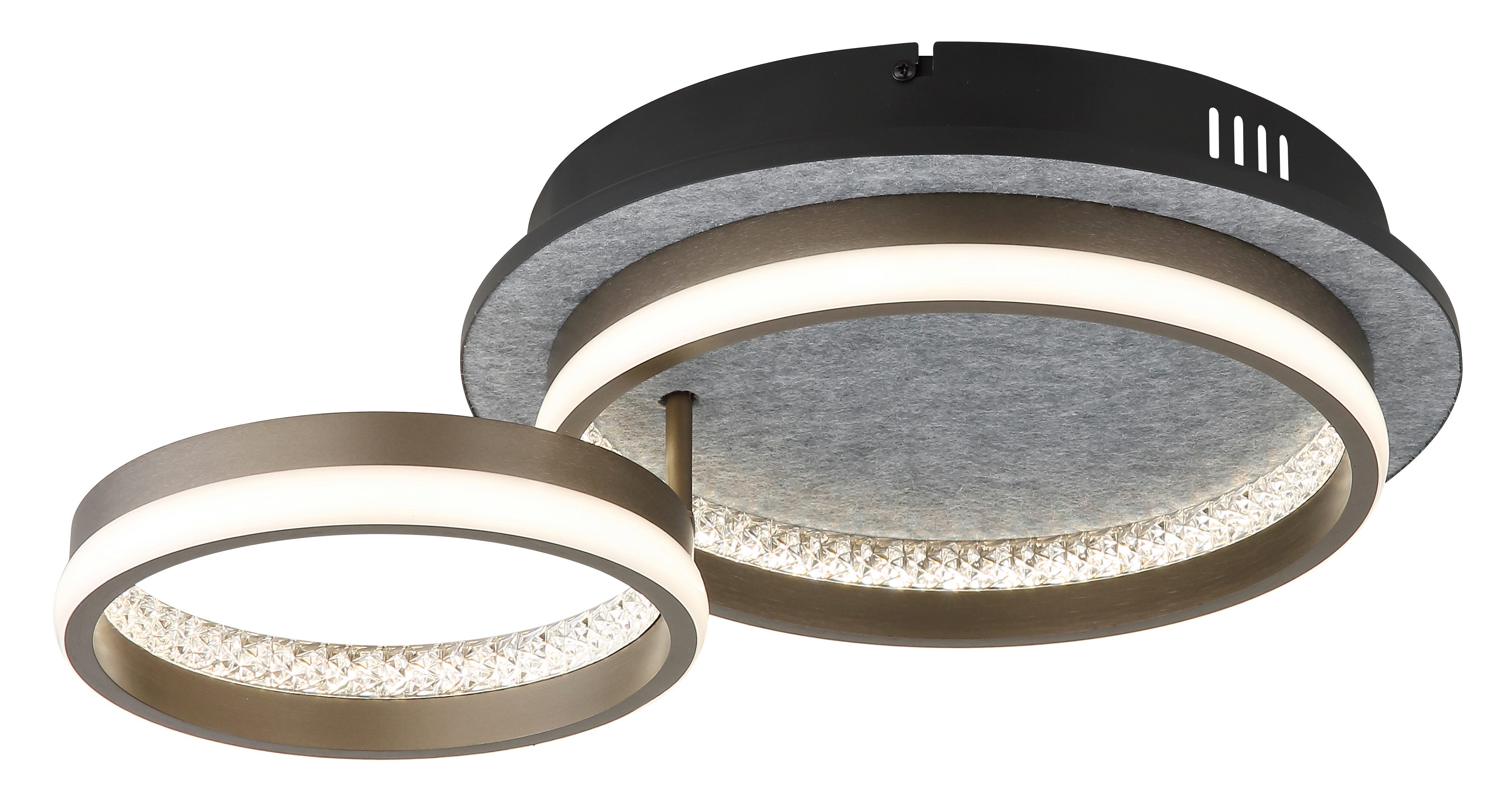 GLOBO LIGHTING Deckenleuchte DELLA, LED fest integriert, LED Deckenleuchte Wohn- & Schlafzimmer Kristall