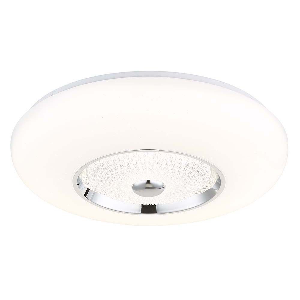 GLOBO LIGHTING LED Deckenleuchte, LED-Leuchtmittel fest verbaut, Farbwechsel, Neutralweiß, Kaltweiß, Warmweiß, Tageslichtweiß, Deckenleuchte Kristalllampe Wohnzimmerleuchte Kristall weiß LED CCT D