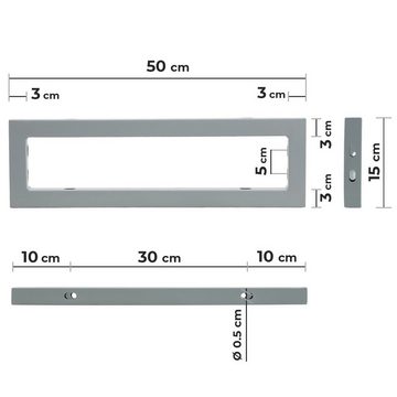 VENDOMNIA Tischbein Wandkonsole für Waschtisch - 2er Set, Waschtischhalterung, Metall Rergalhalter, Regalträger