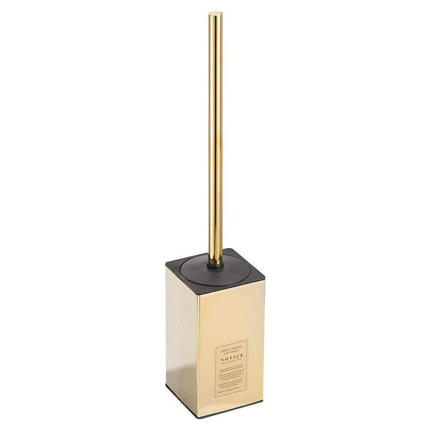 LuxusKollektion WC-Reinigungsbürste WC-Bürstenhalter Edelstahl Gold Quadratisch 43cm, (1-tlg)